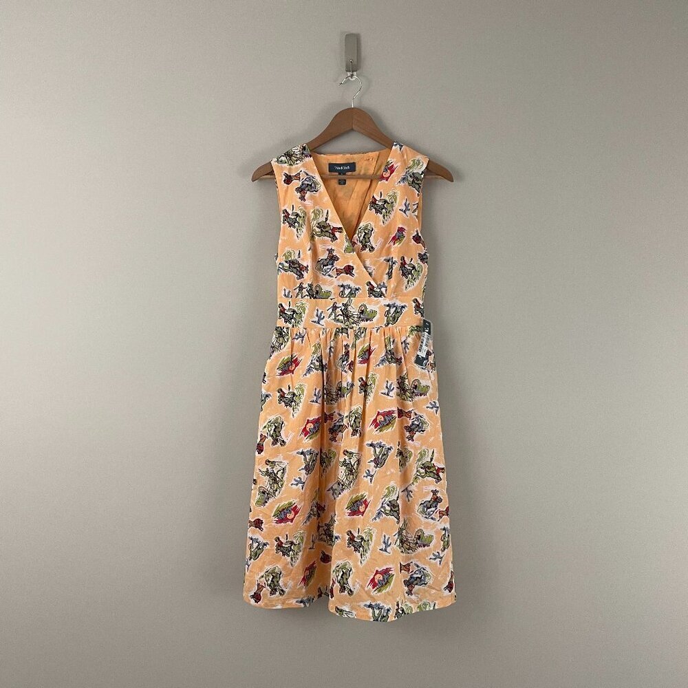 Modcloth Annie Get Your Fun Western Fit & Flare Dress Size Small